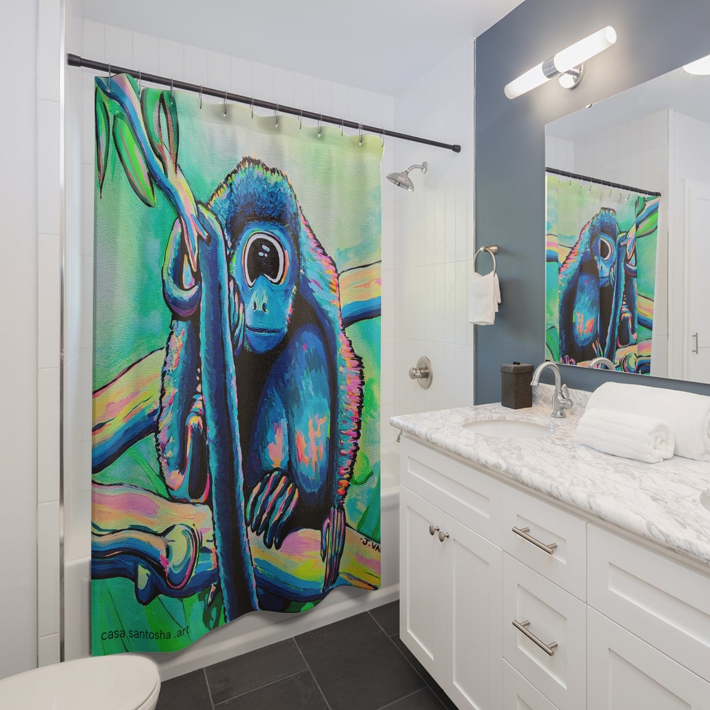 Rideau de douche Cyclops Monkey Pop Art