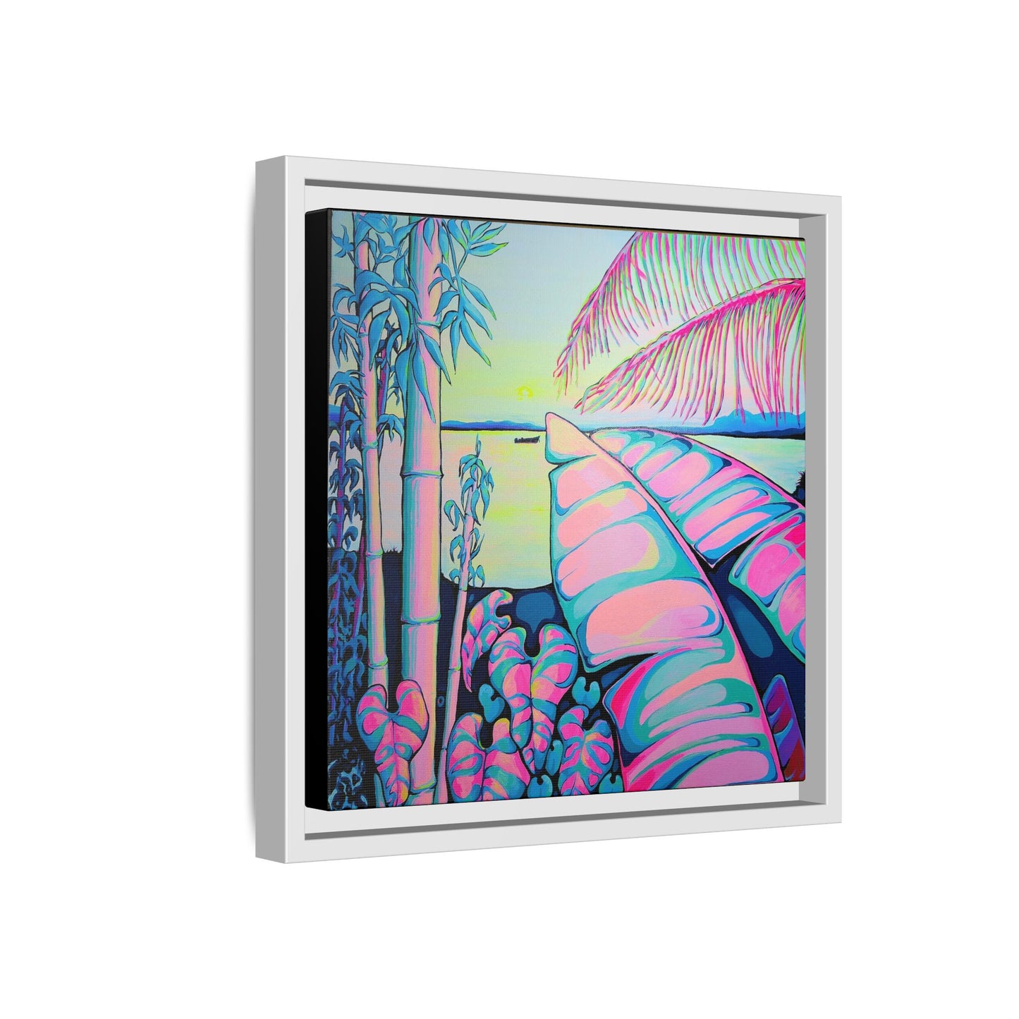 Framed Serenity Bocas Canvas Print