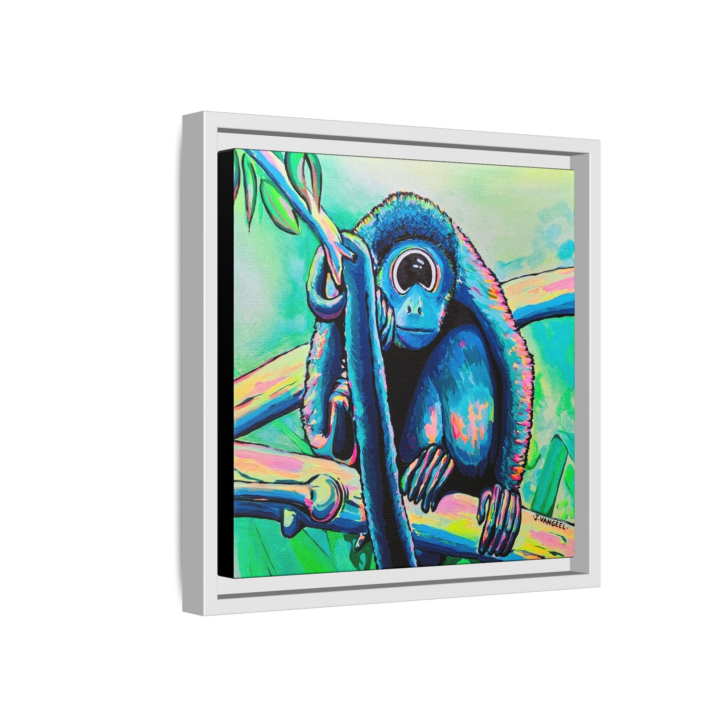 Framed Cyclops Monkey Canvas Print