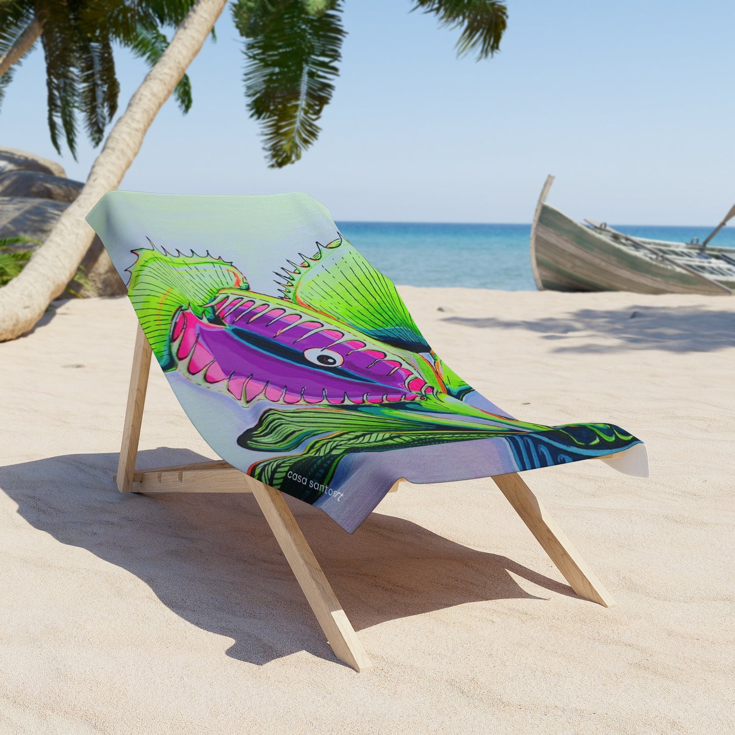 Cyclops Venus Fly Trap Beach Towel for Summer Fun and Vacation Essentials