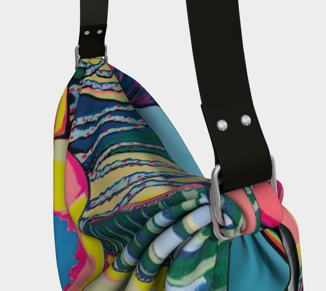 Neon Coconuts Origami Tote