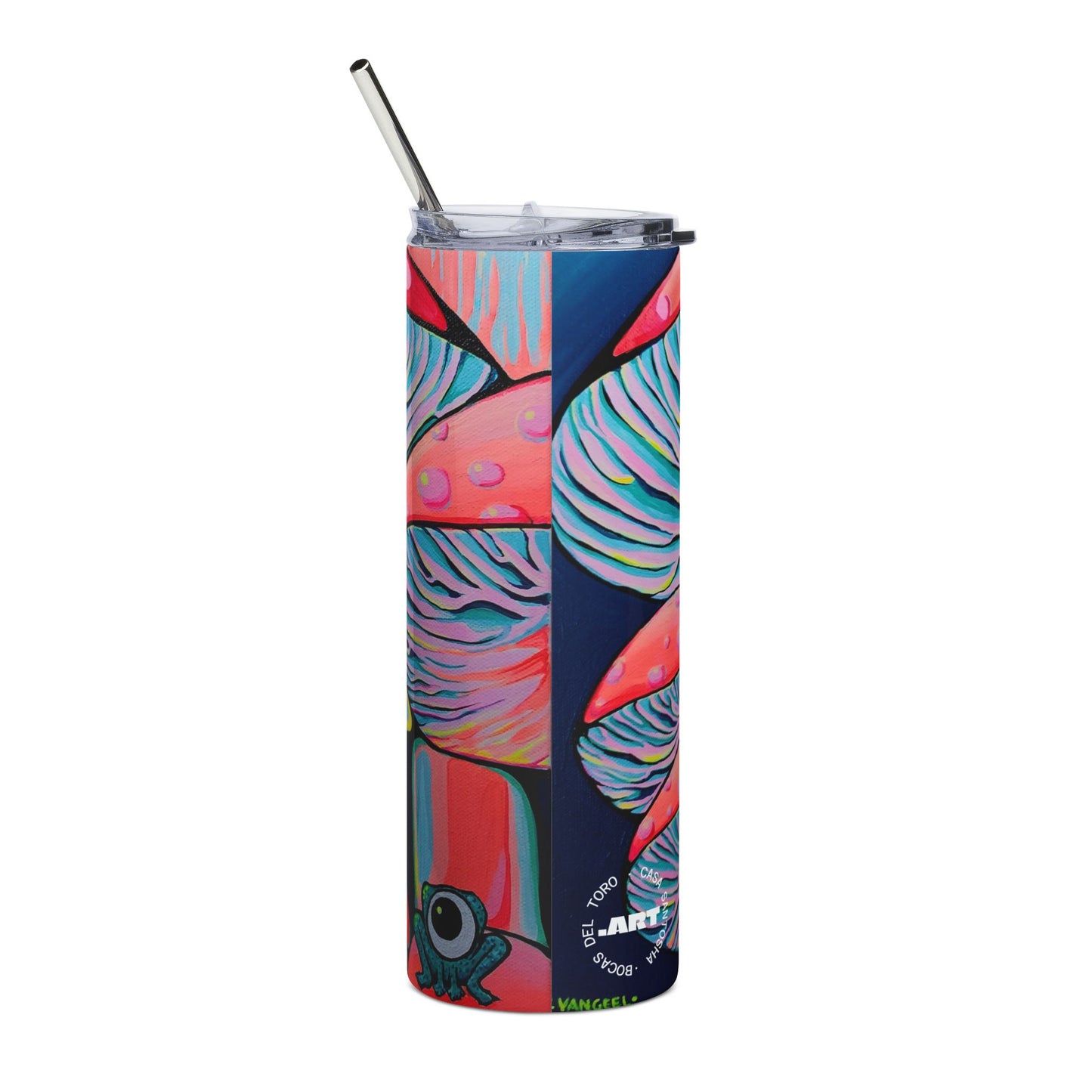 Trippy Mushrooms Stainless Steel Tumbler, 20oz | Fun Travel Mug, Eco-Friendly