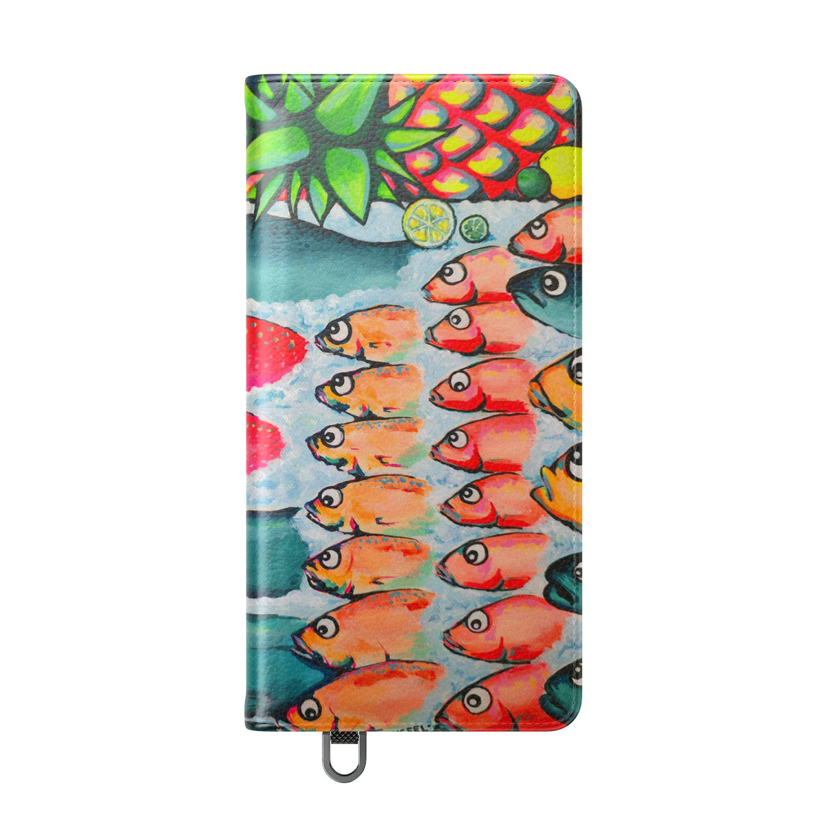 Neon Cabo Fish Market Flip Phone Case – Wallet Cover with Card Slots