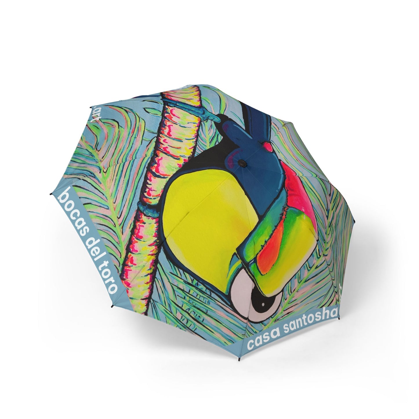 Vibrant Toucan Tropical Umbrella - Foldable & Stylish Rain Gear
