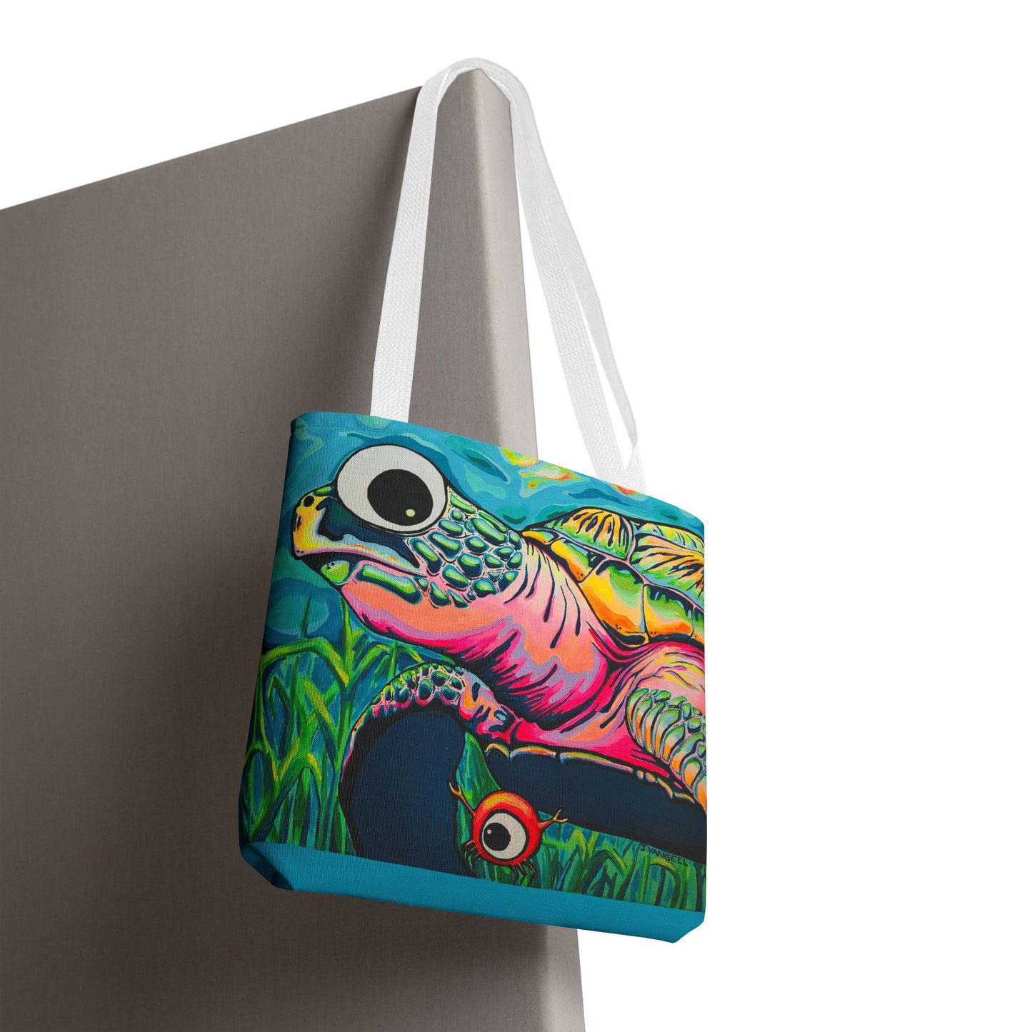 Premium Cyclops Turtle Tote Bag, Original Artist Design, Reusable Shopping Tote, Eco-Friendly