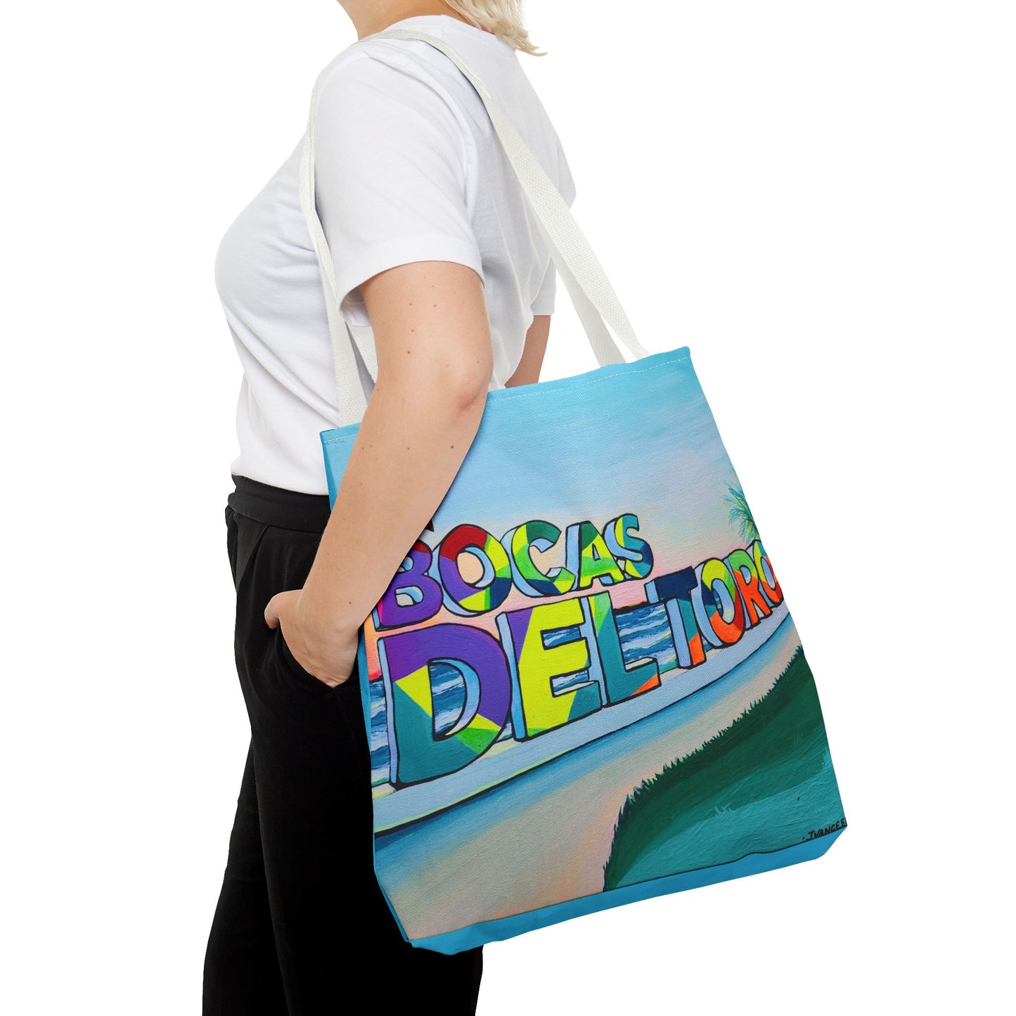 Premium Bocas Del Toro Sign Tote Bag, Original Artist Design, Reusable Shopping Tote, Eco-Friendly