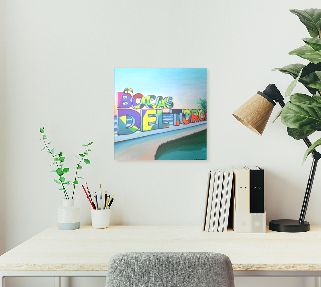 Bocas Del Toro Sign Aluminum Wall Art