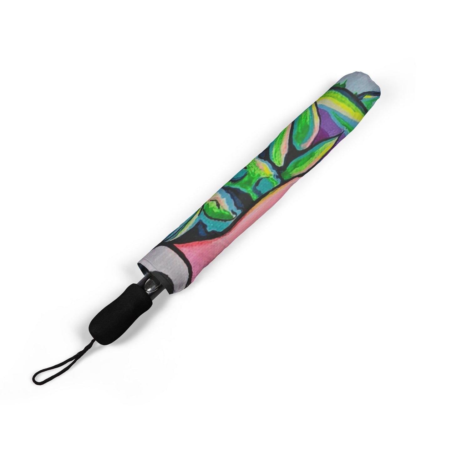 Colorful Flamingo Print Umbrella - Foldable & Stylish Rain Gear