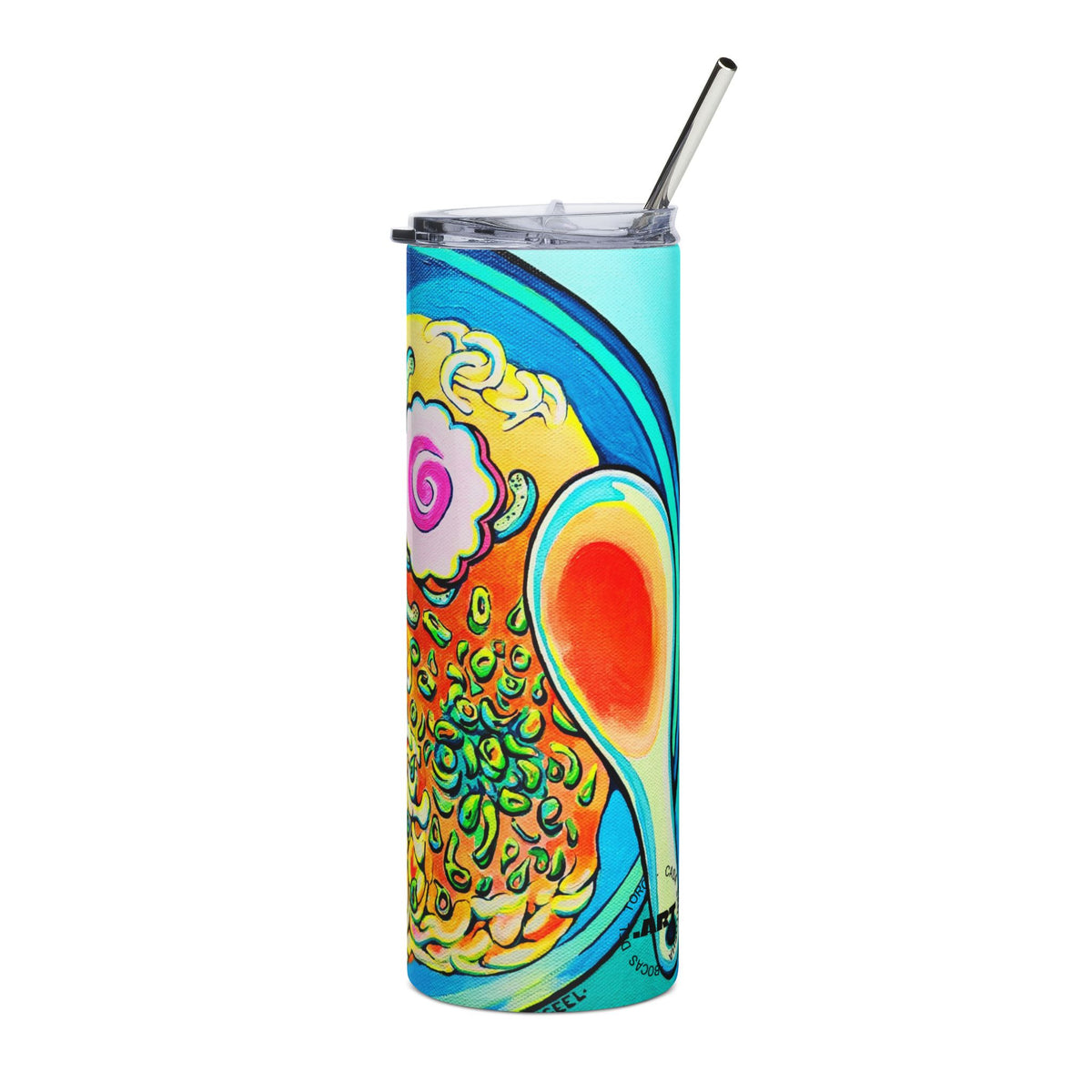 Vaso Térmico de Acero Inoxidable Neon Ramen, 590 ml | Taza de Viaje Divertida, Ecológica