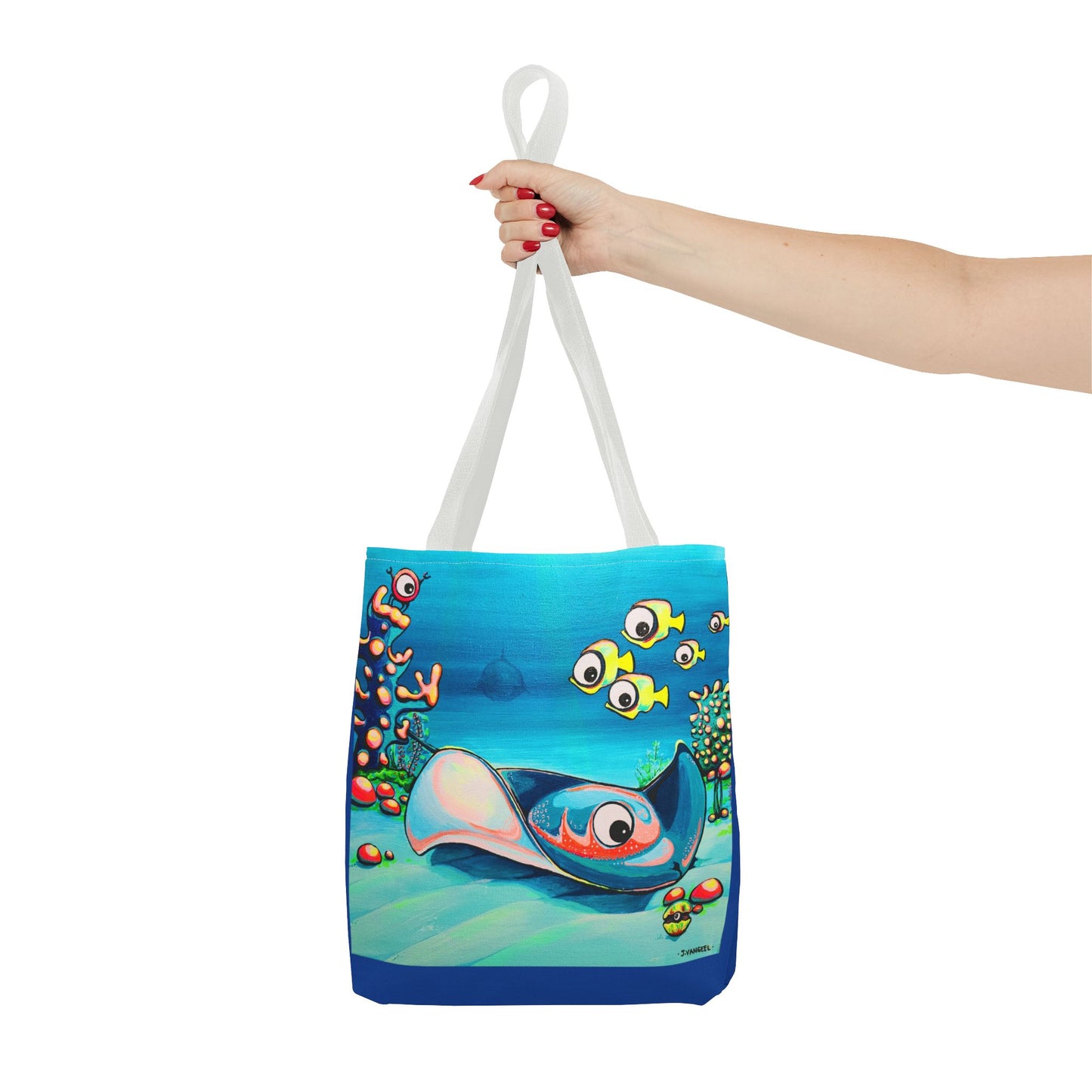 Premium Colorful Cyclops Stingray Tote Bag, Original Artist Design, Reusable Shopping Tote, Eco-Friendly