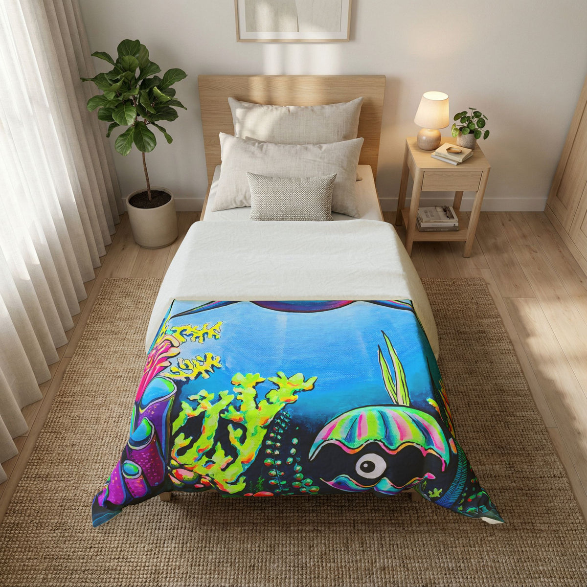Cyclops Shark Duvet Cover