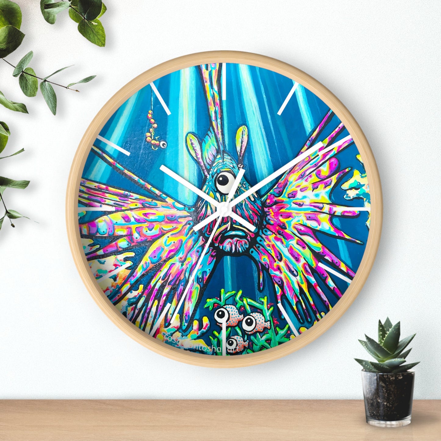 Cyclops Lionfish Pop Art Wall Clock