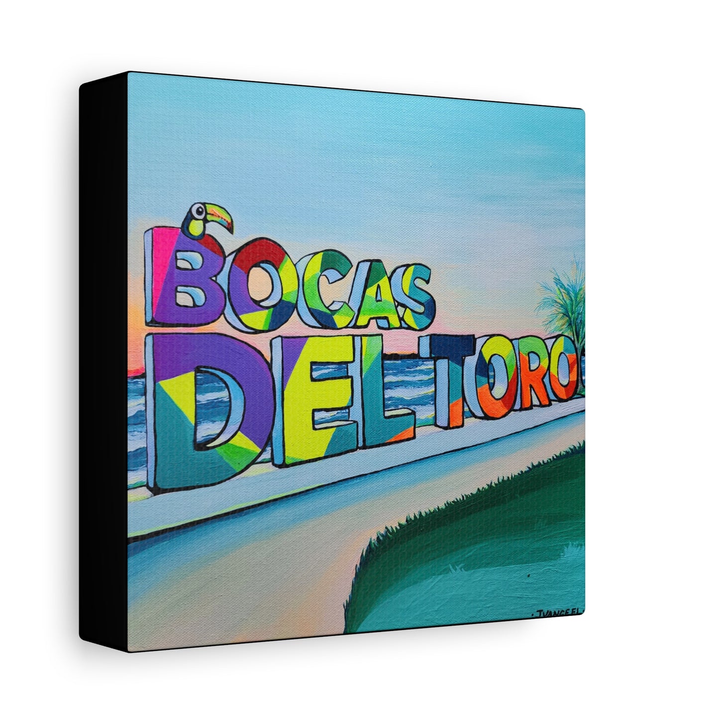 Bocas Del Toro Sign Canvas Print, Original Artist Design, Home Decor Wall Art