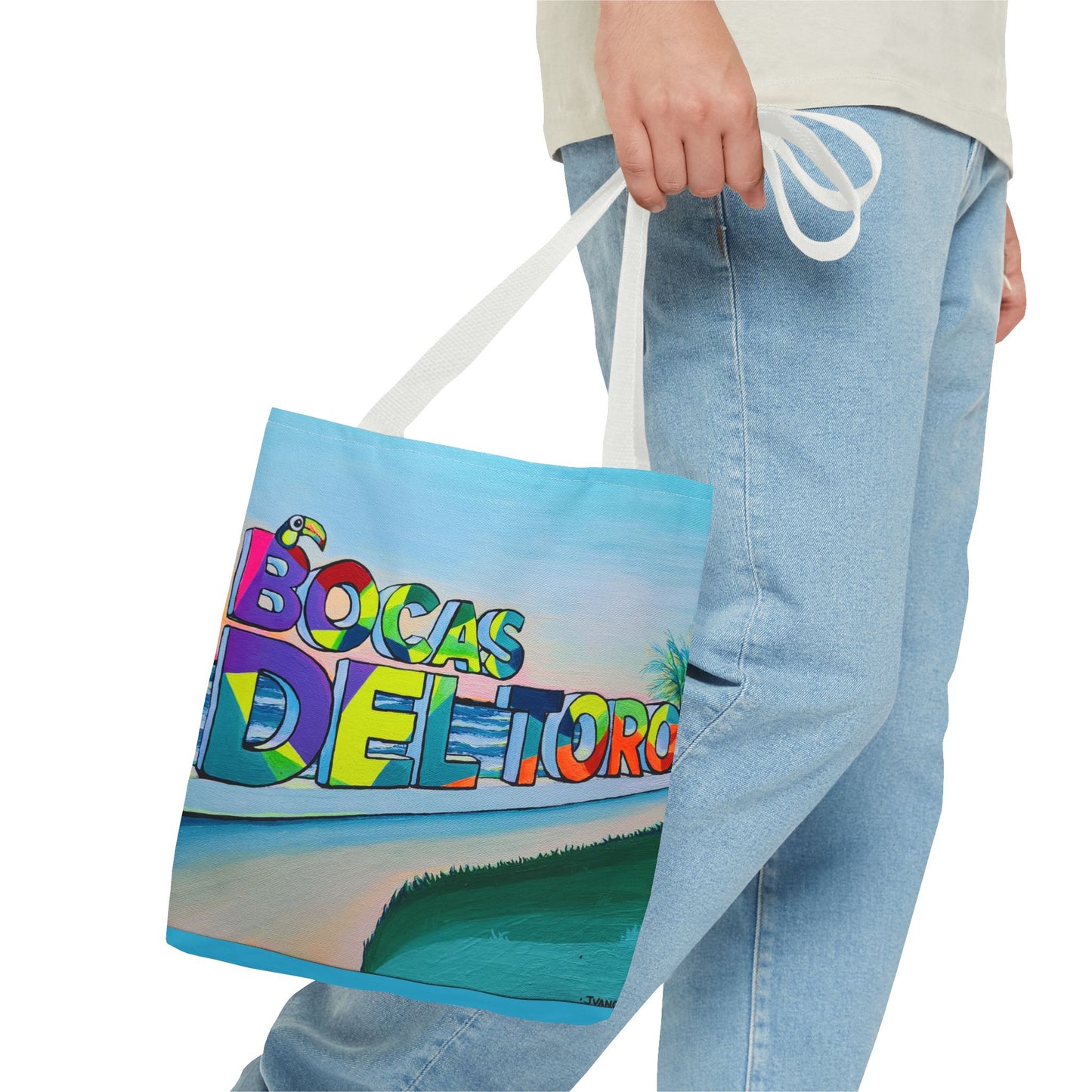 Premium Bocas Del Toro Sign Tote Bag, Original Artist Design, Reusable Shopping Tote, Eco-Friendly