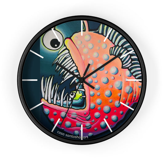 Cyclops Anglerfish Pop Art Wall Clock