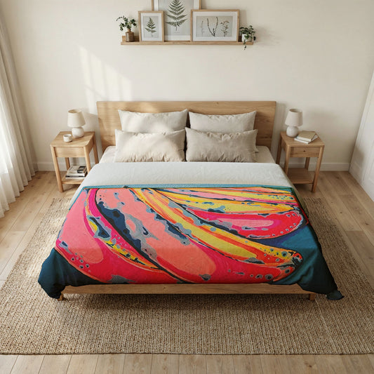 Neon Bananas Duvet Cover