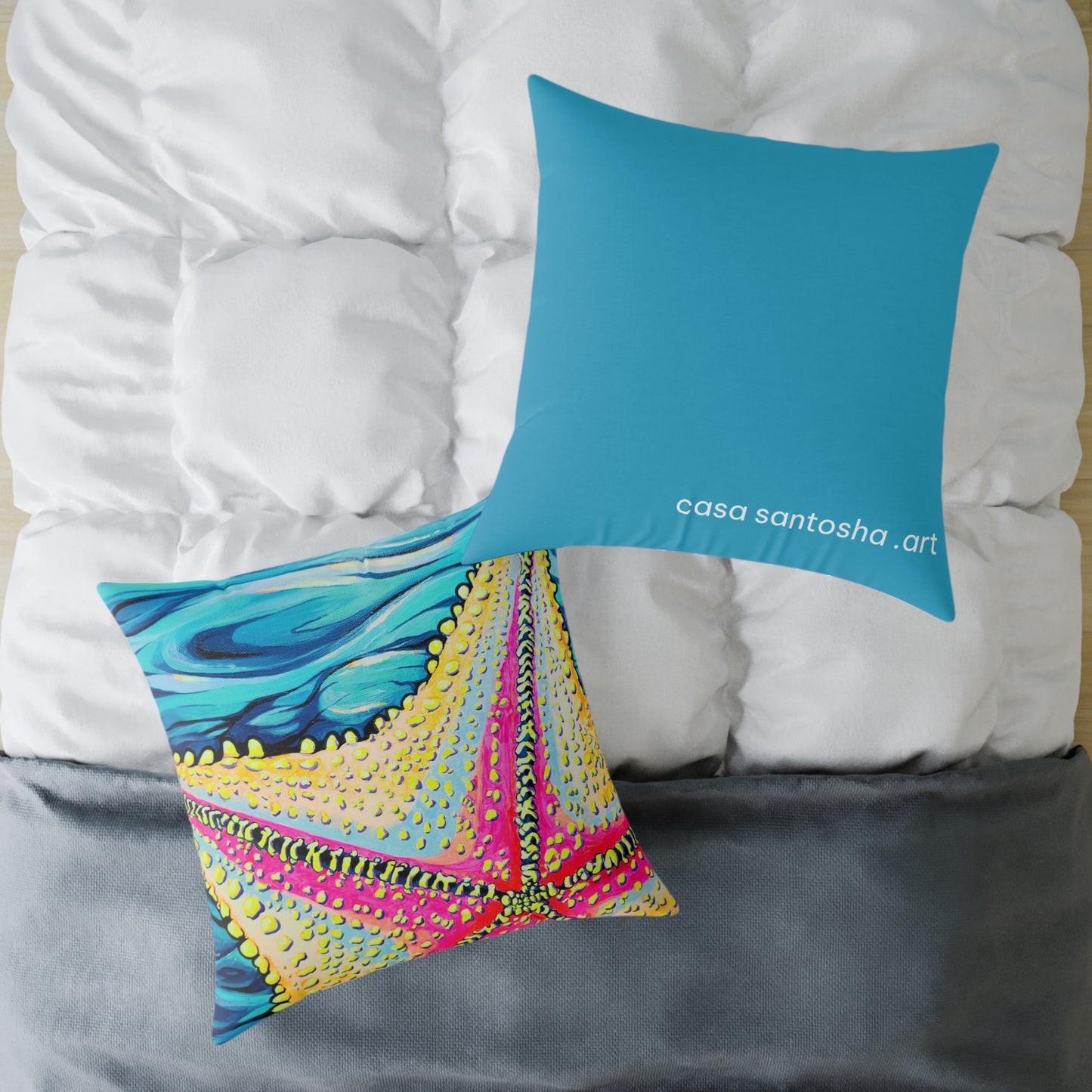 Starfish Beach Bocas Art Canvas Decorative Pillow