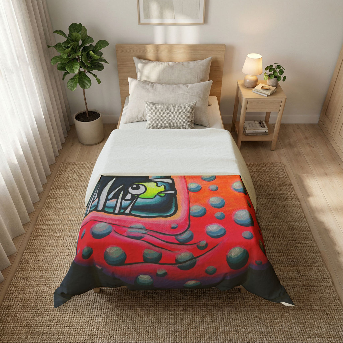 Cyclops Anglerfish Duvet Cover