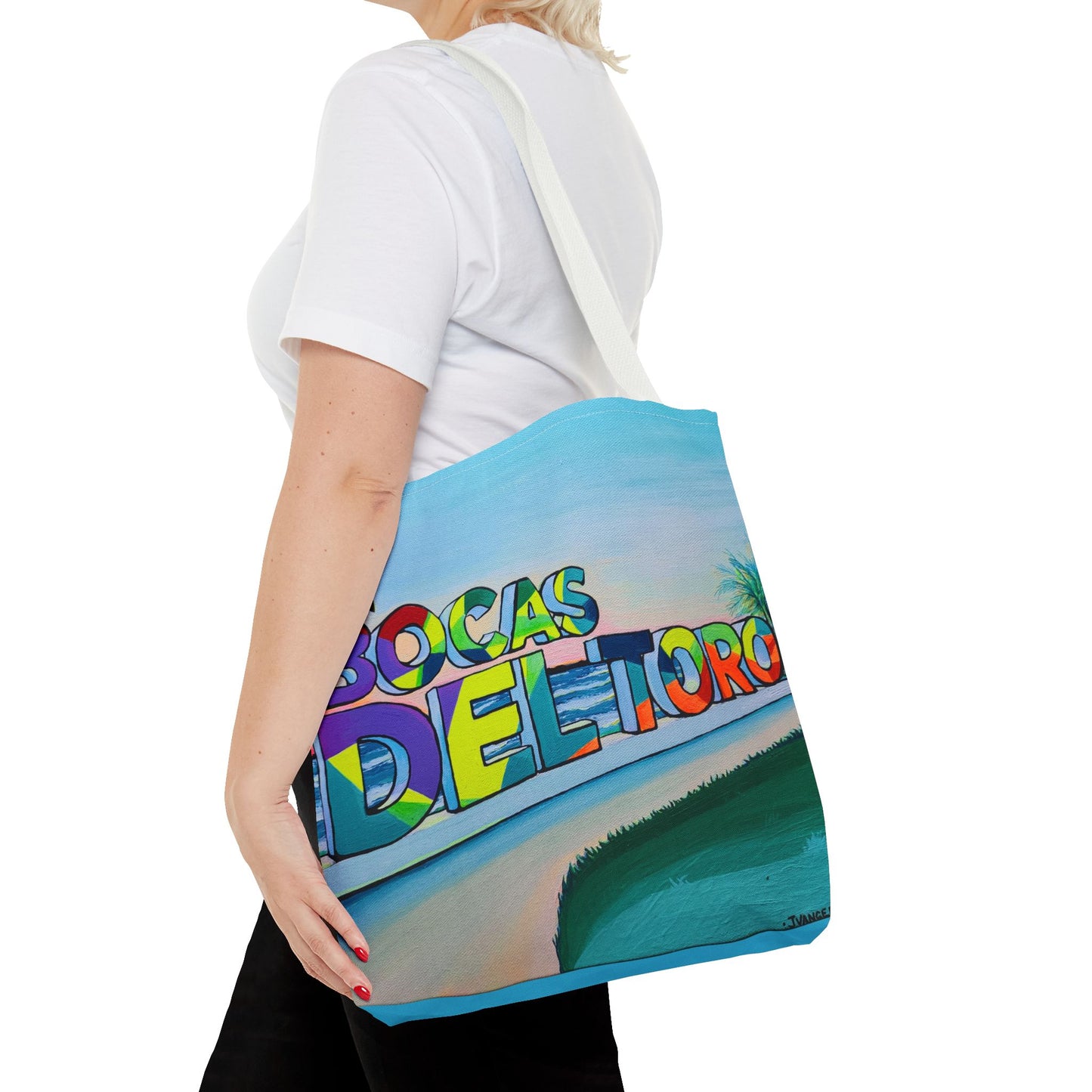 Premium Bocas Del Toro Sign Tote Bag, Original Artist Design, Reusable Shopping Tote, Eco-Friendly