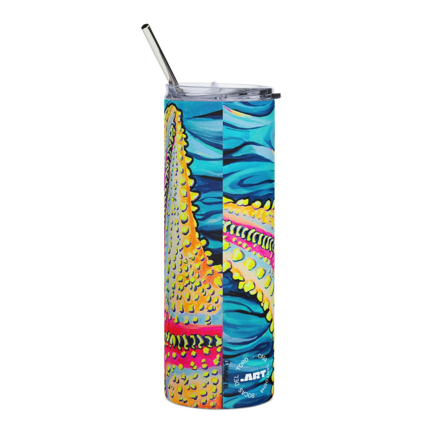 Starfish Beach Bocas Stainless Steel Tumbler, 20oz | Fun Travel Mug, Eco-Friendly