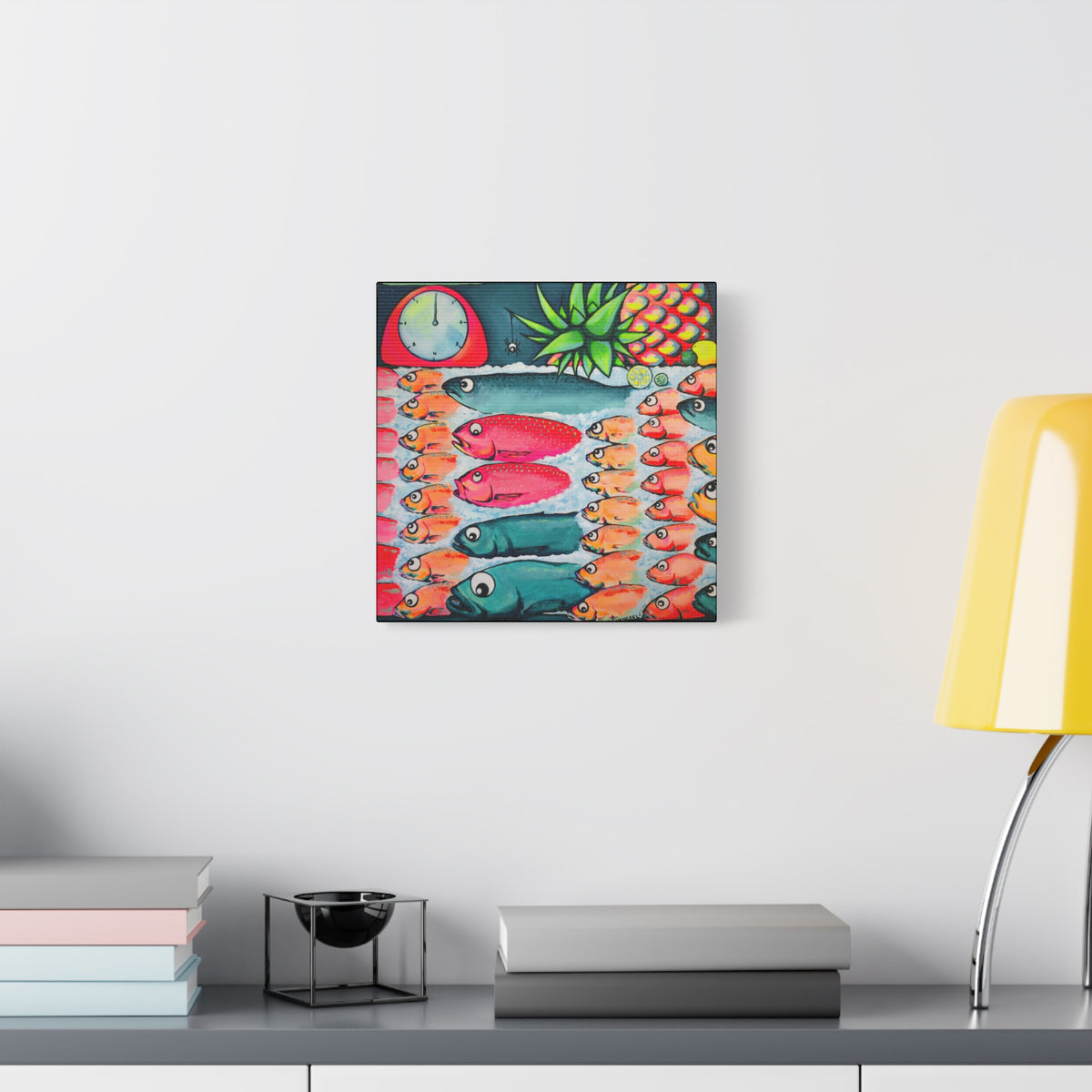 Neon Cabo Fish Market Canvas Wall Art