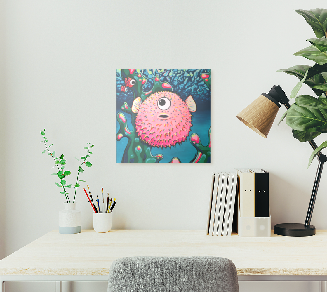 Cyclops Pufferfish Aluminum Wall Art