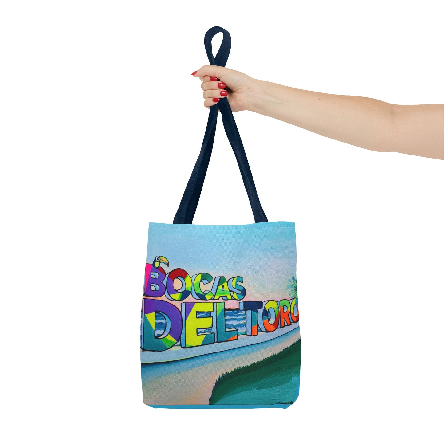 Premium Bocas Del Toro Sign Tote Bag, Original Artist Design, Reusable Shopping Tote, Eco-Friendly