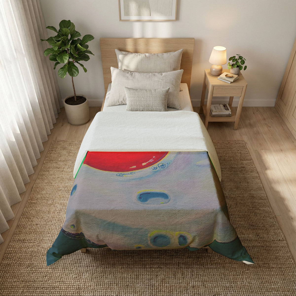 Neon Fried Egg Duvet Cover