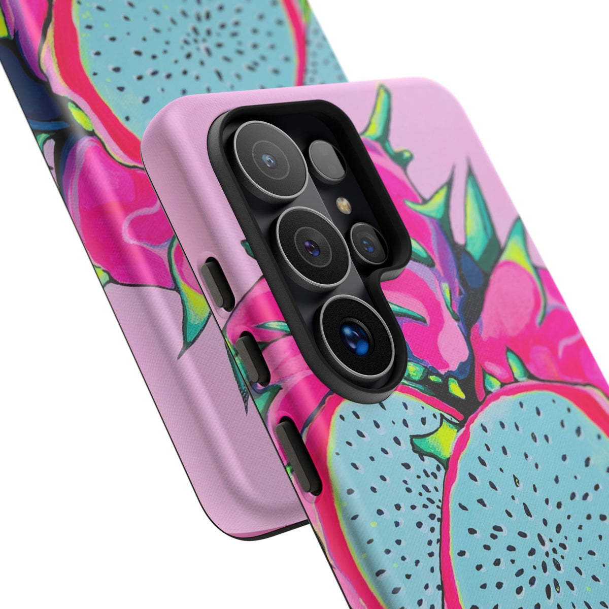 Coque de téléphone résistante Pitaya Rose Néon