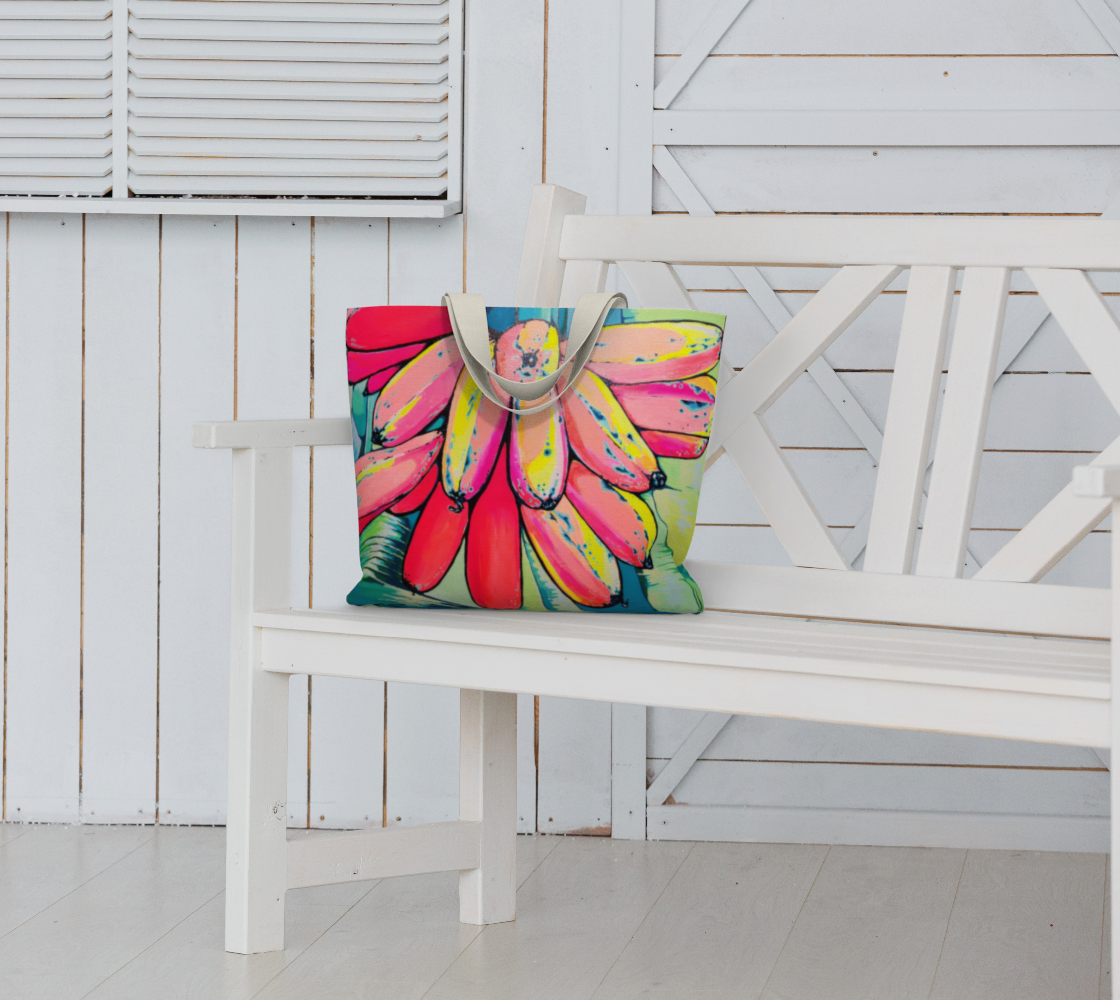 Neon Primitivo Bananas Market Tote