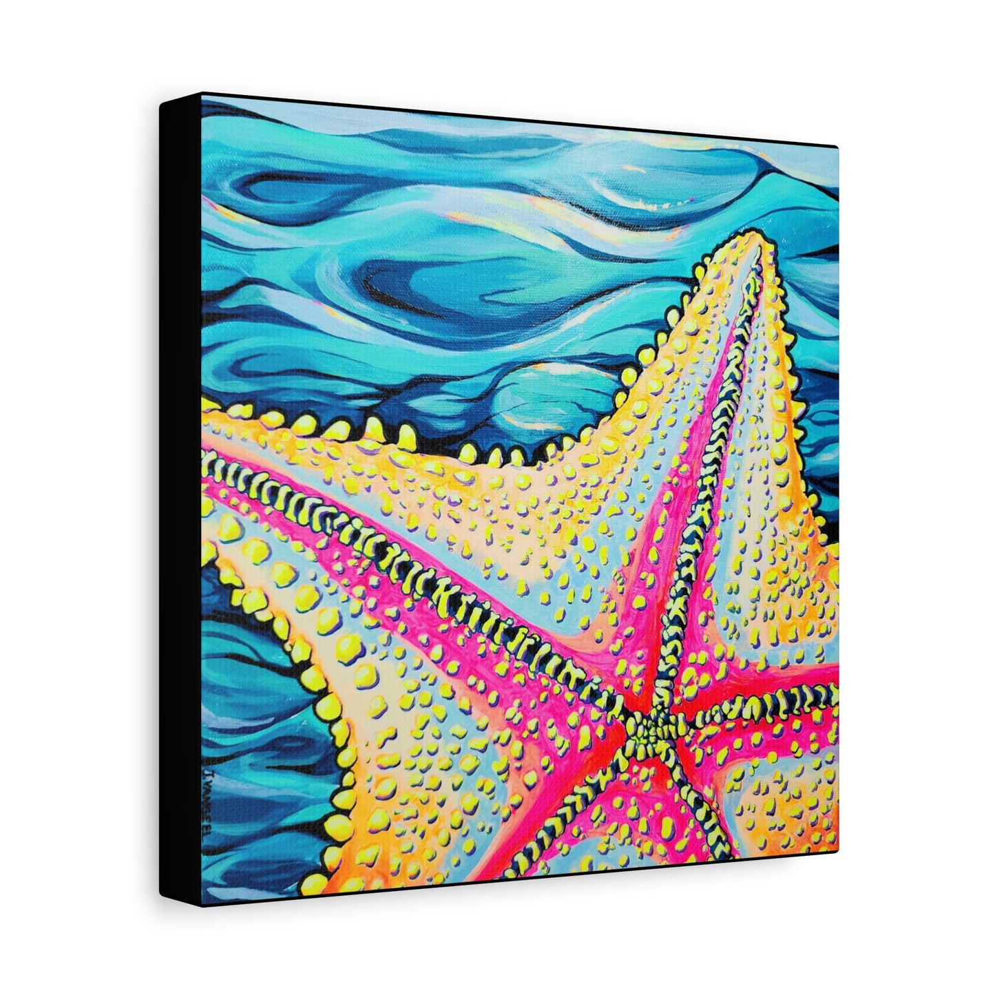 Starfish Beach Bocas Original Canvas Art Print, Gift, Unique Wall Decor