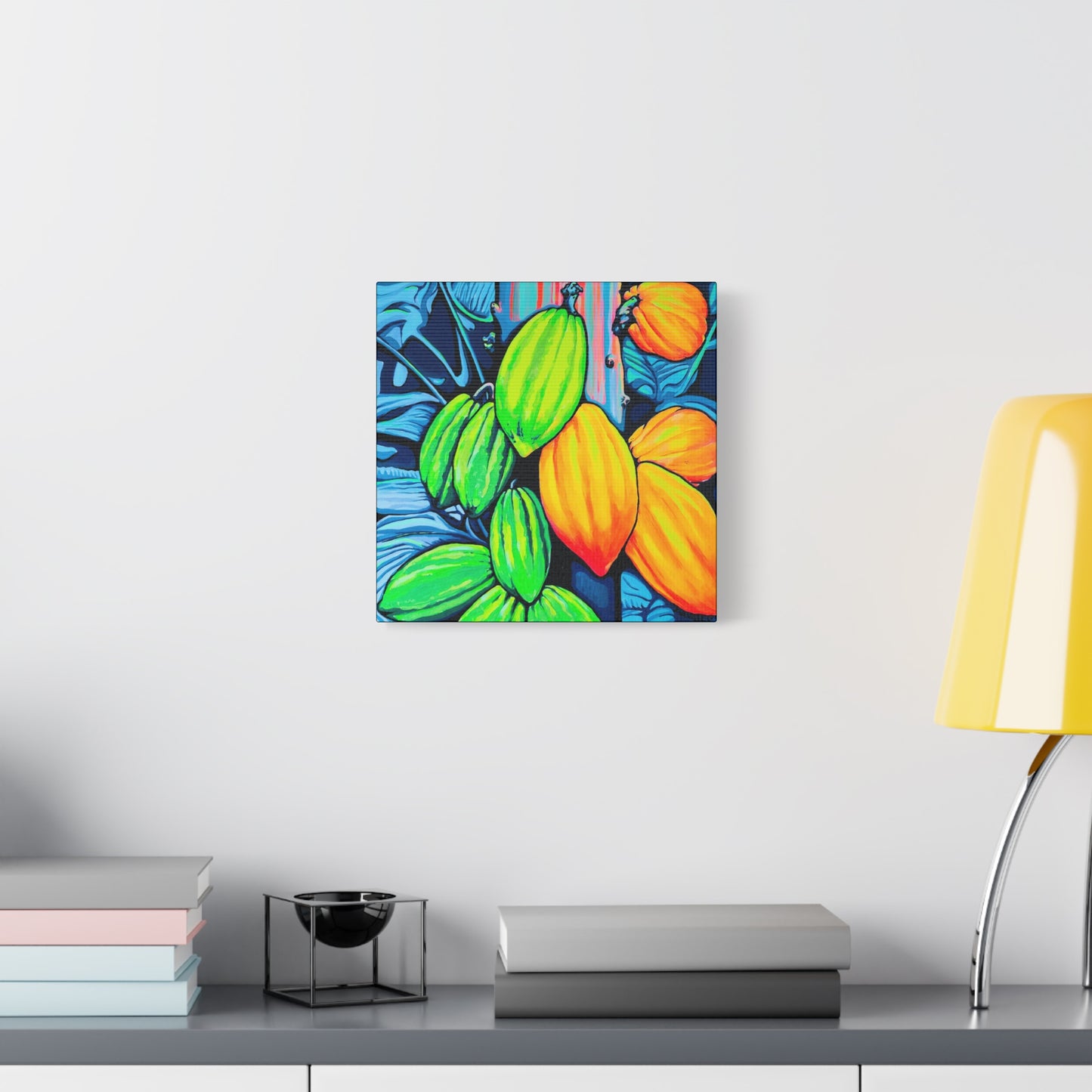 Neon Cacao Canvas Print, Original Artist Design, Home Decor, Wall Art