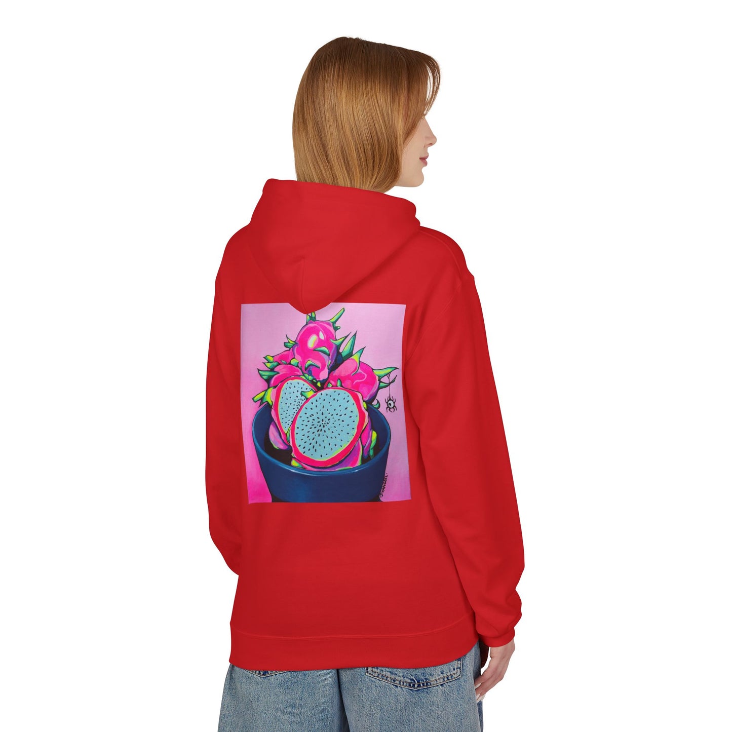 Unisex Neon Pink Dragon Fruit Soft Hoodie
