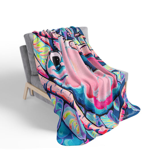 Cyclops Sloth Fleece Sherpa Blanket