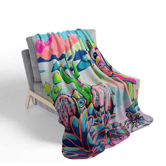 Cyclops Camel Fleece Sherpa Blanket