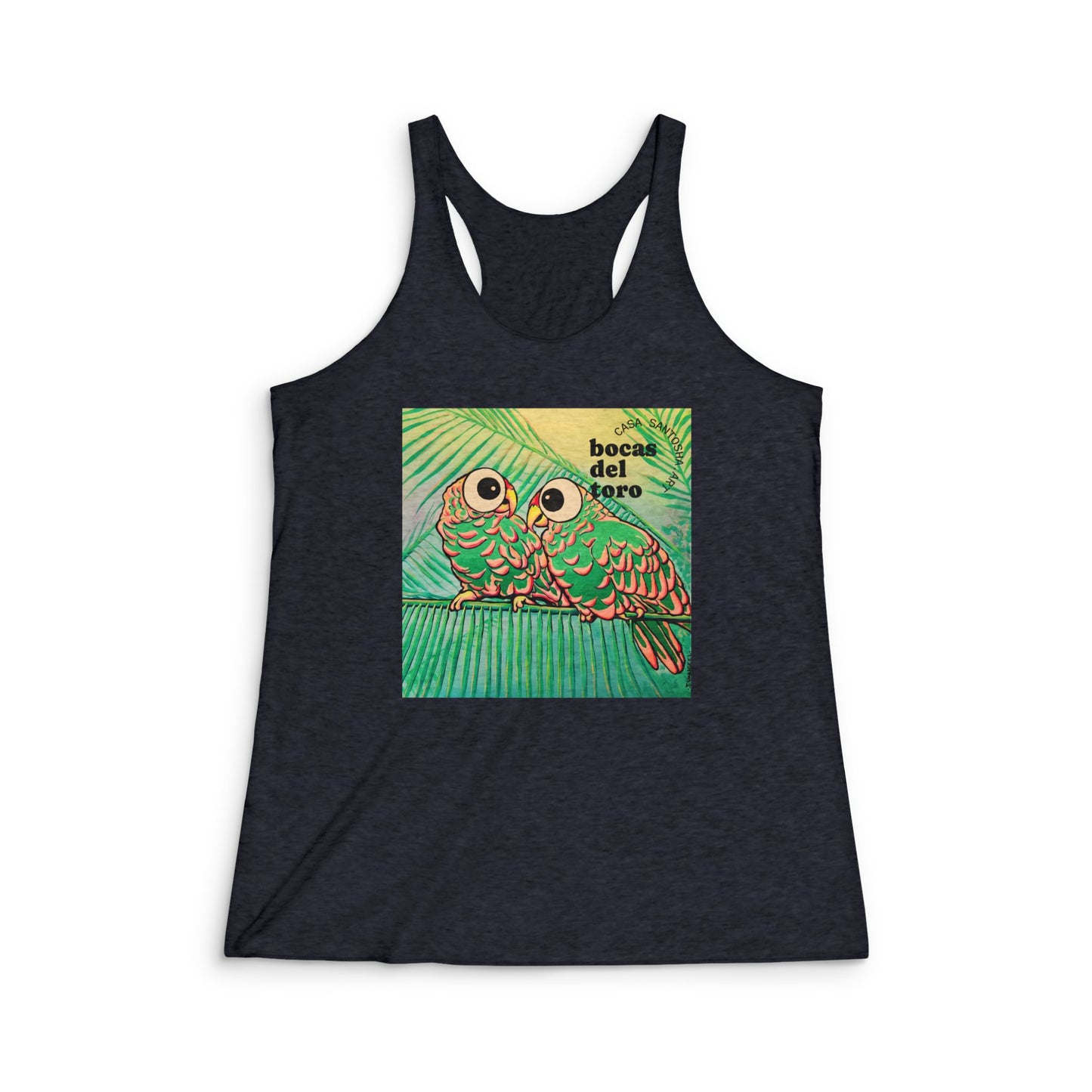 Women's Chatty Cyclops Parrots Graphic Racerback Tank