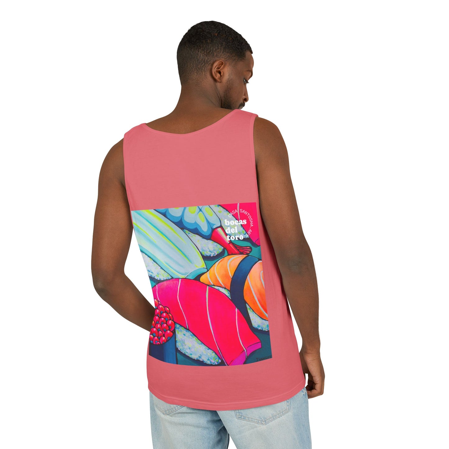 Unisex Neon Sushi Tank Top - Perfect for Summer Vibes