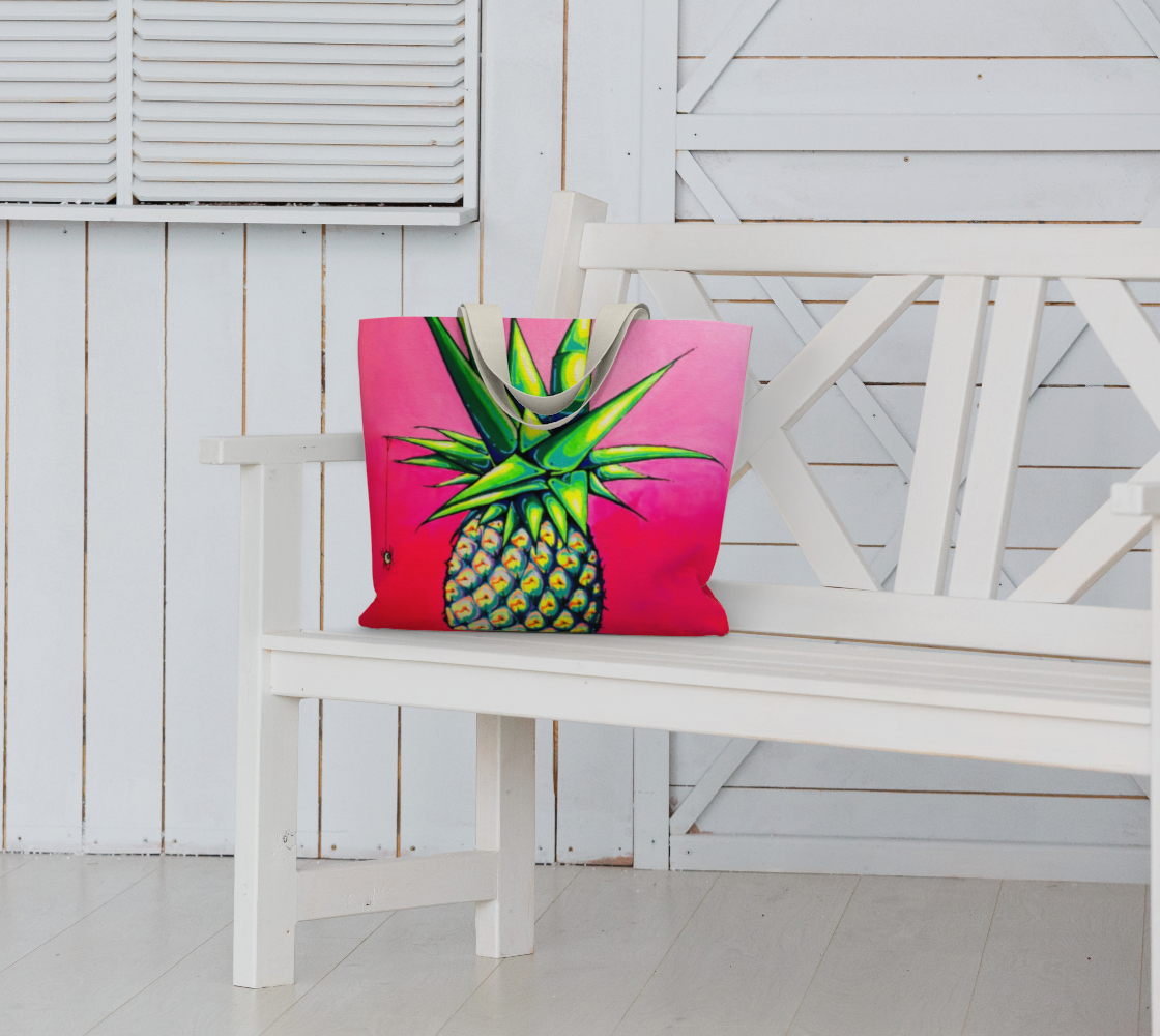 Neon Pineapple Market Tote