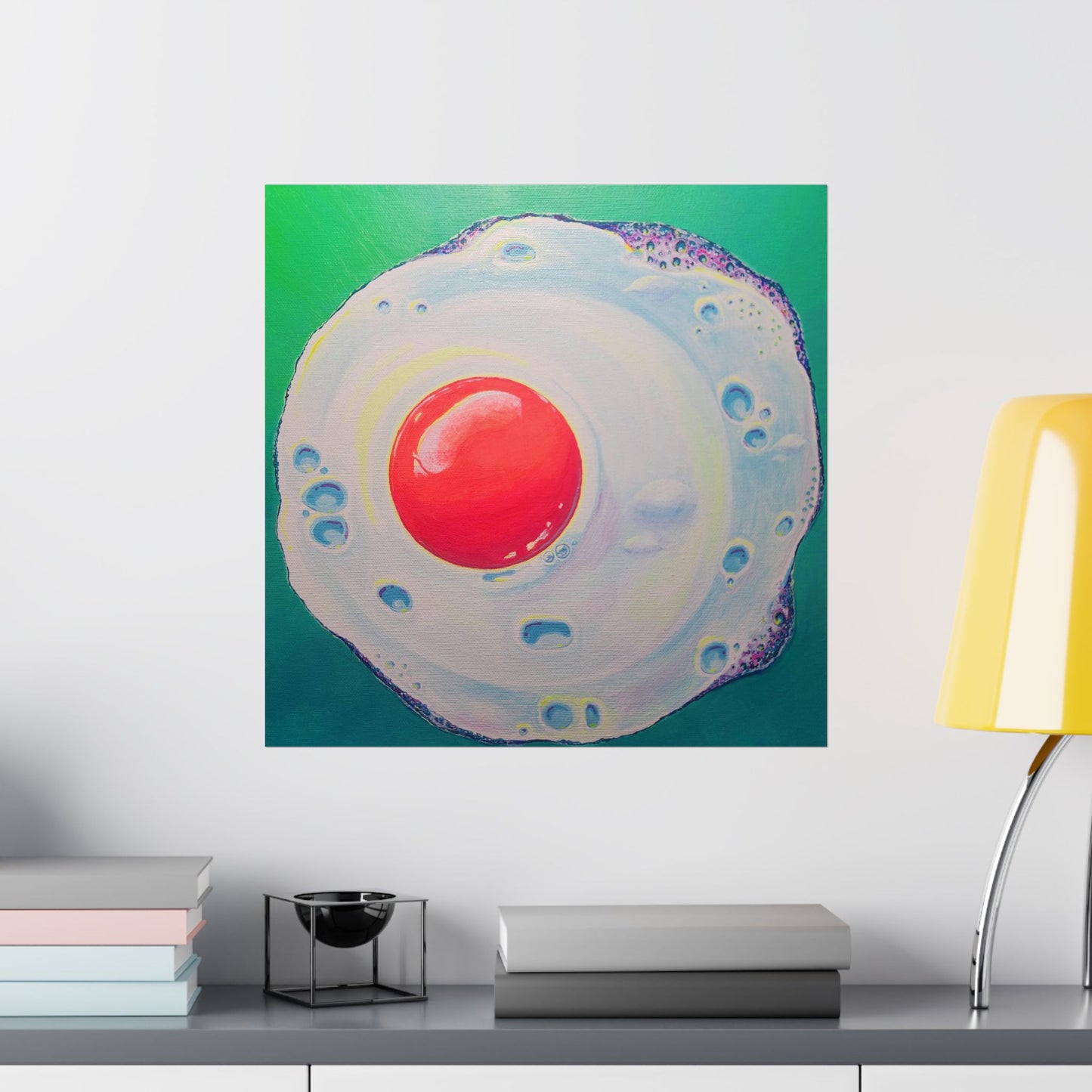 Neon Fried Egg Giclée Art Poster