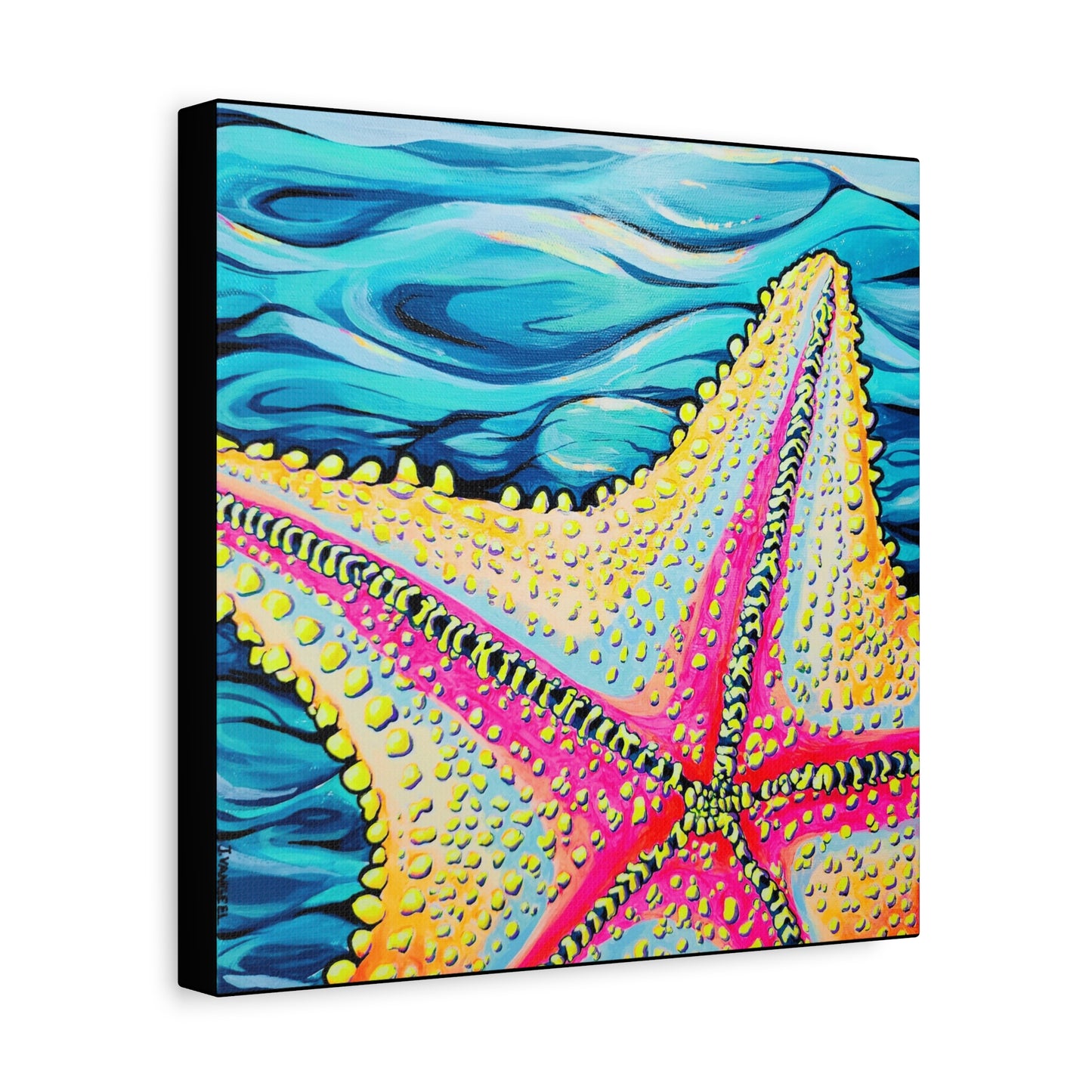 Starfish Beach Bocas Original Canvas Art Print, Gift, Unique Wall Decor