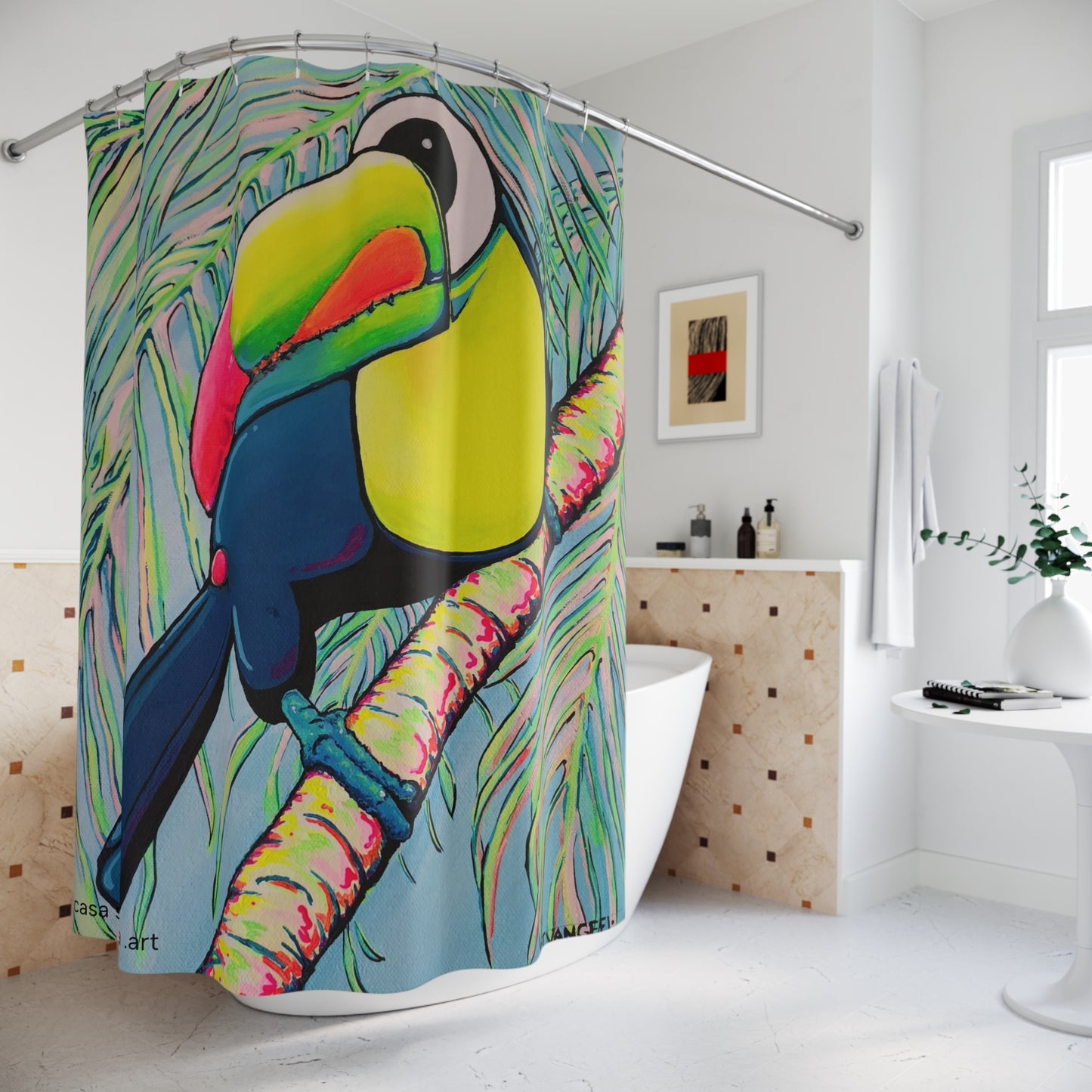 Cyclops Toucan Pop Art Shower Curtain