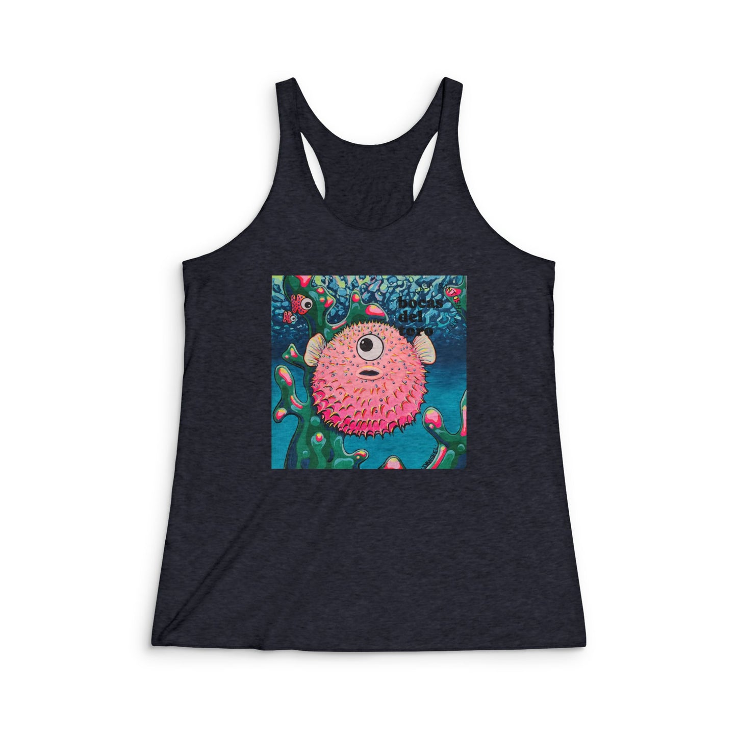 Women's Cyclops Pufferfish Graphic Racerback Tank
