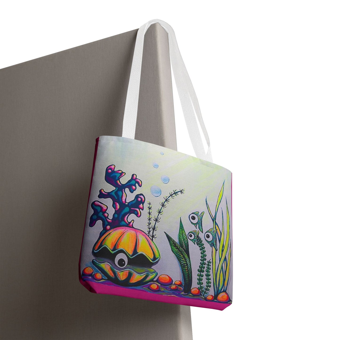 Premium Cyclops Clam Tote Bag, Original Artist Design, Reusable Shopping Tote, Eco-Friendly