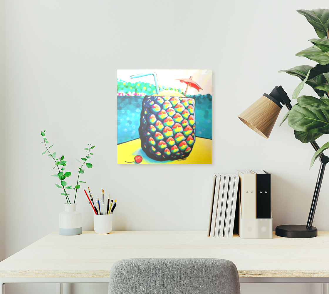 Neon Piña Colada Aluminum Wall Art