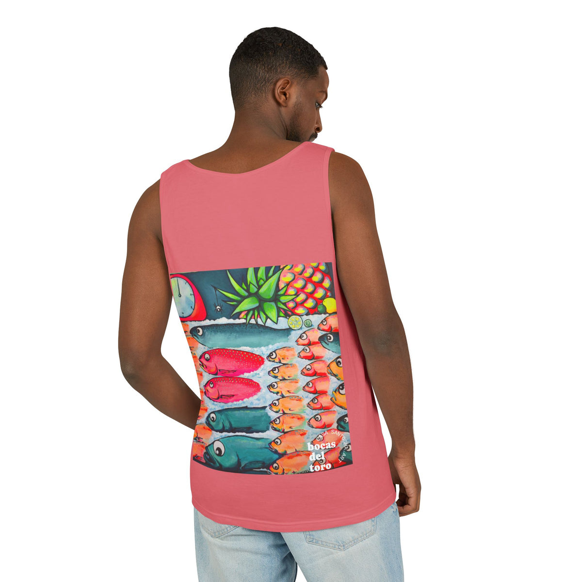 Unisex Neon Cabo Fish Market Tank Top