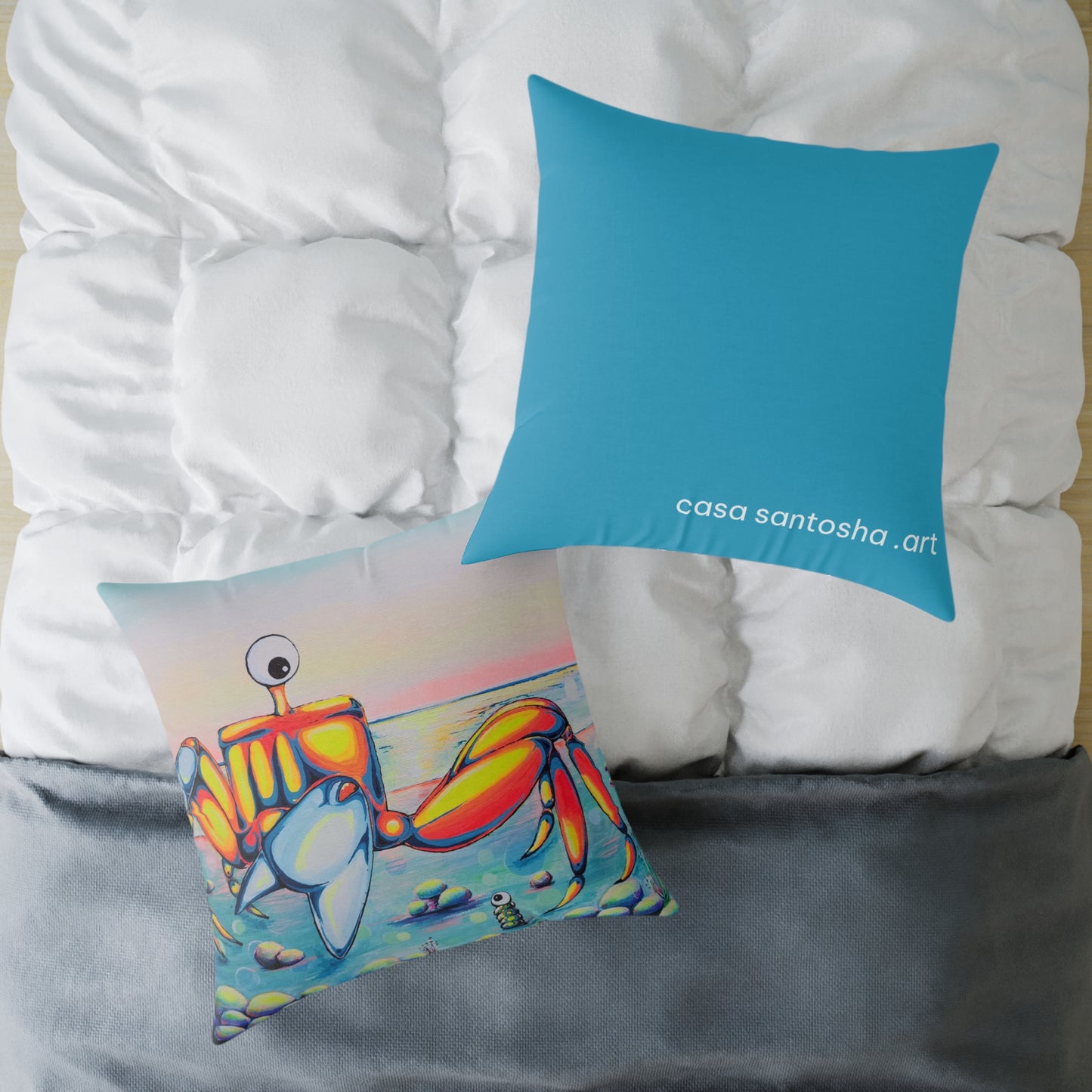 Cyclops Crab Art Canvas Decorative Pillow