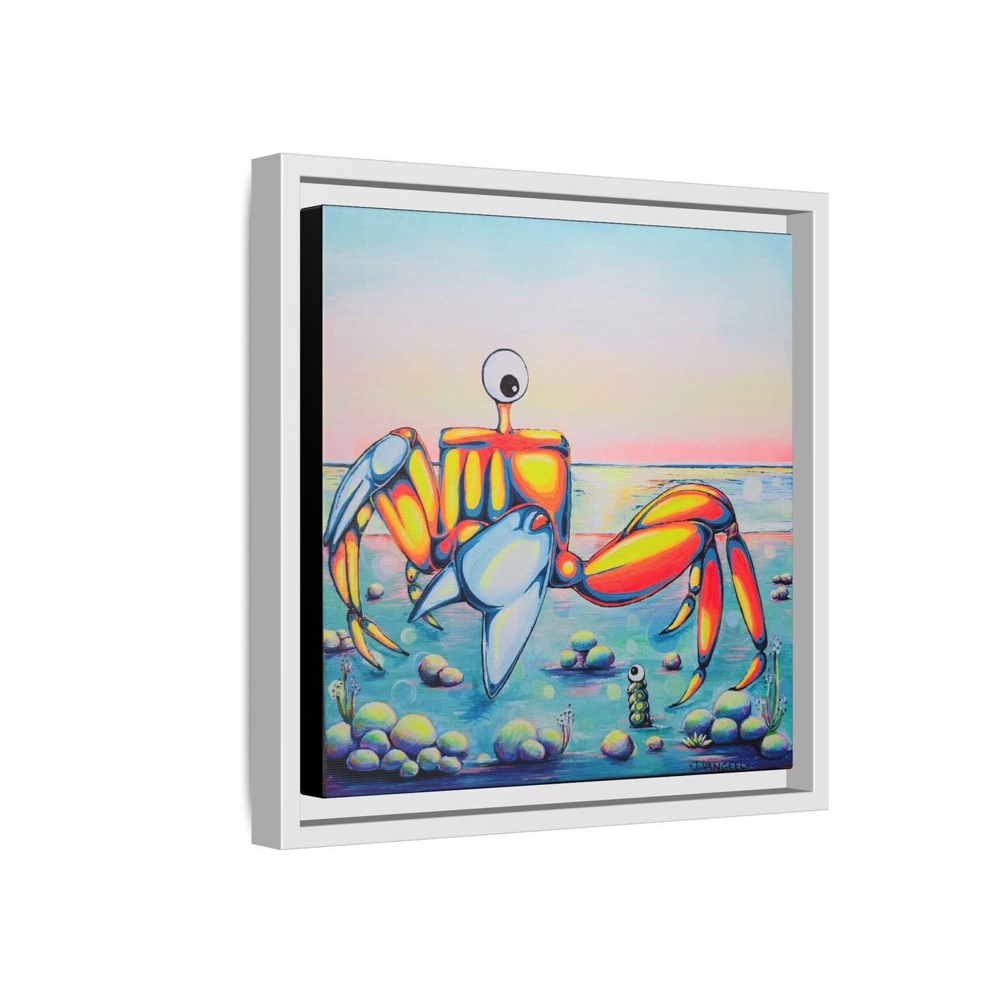 Framed Cyclops Crab Canvas Print
