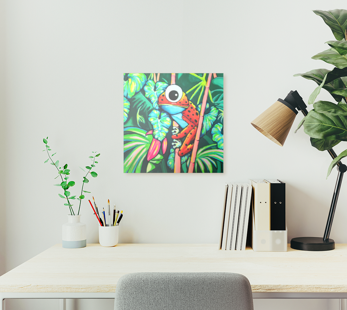 Cyclops Red Frog Aluminum Wall Art