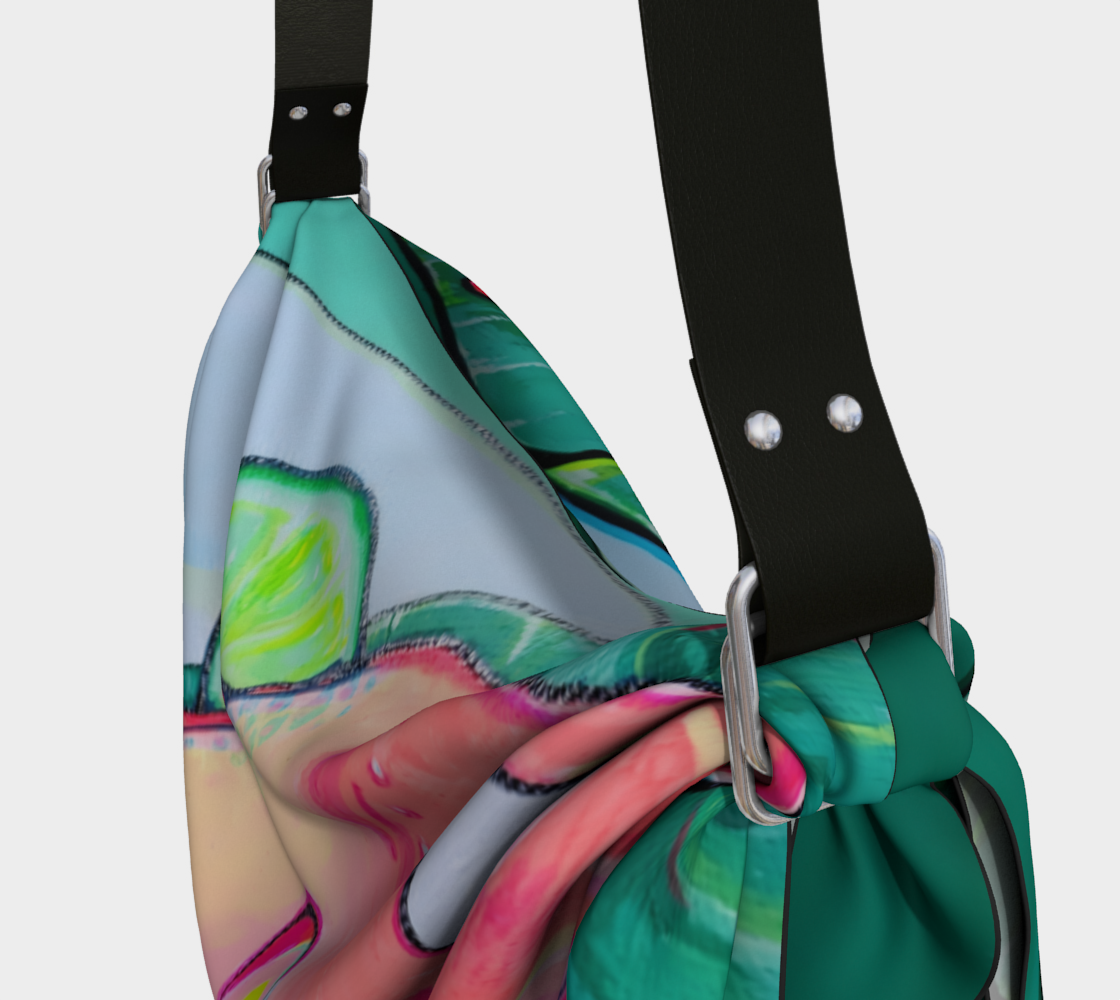 Neon Fried Fish Origami Tote