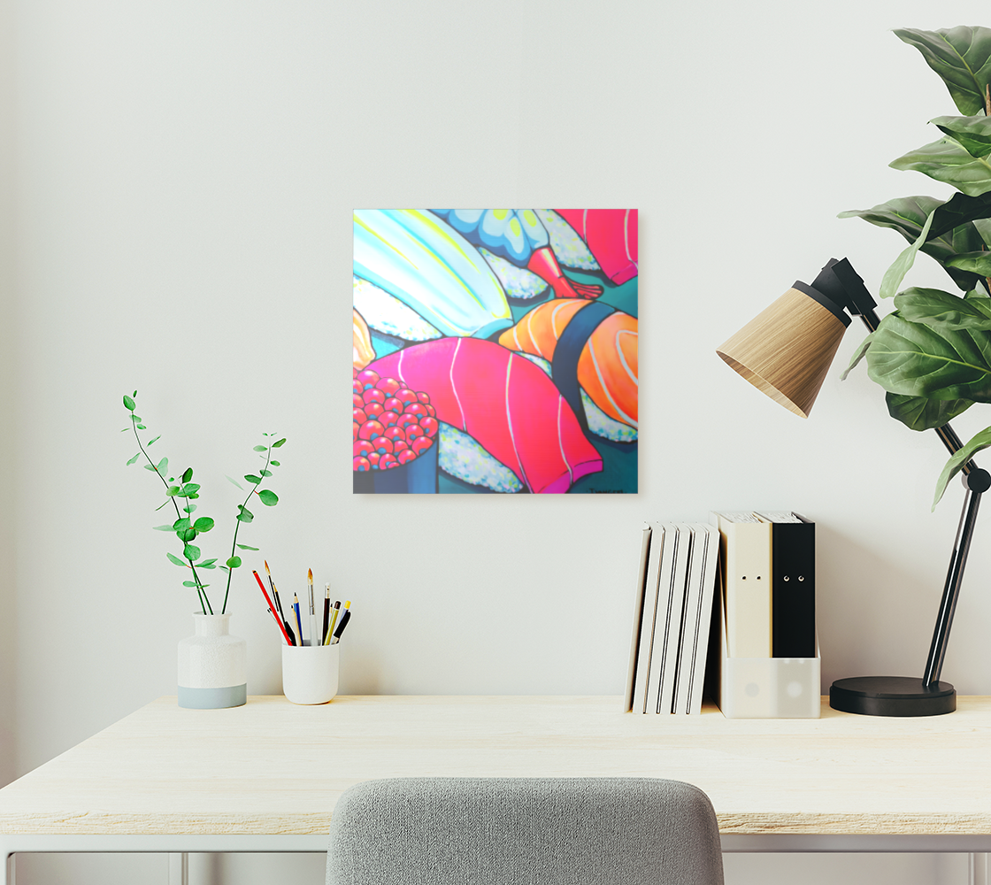 Neon Sushi Aluminum Wall Art